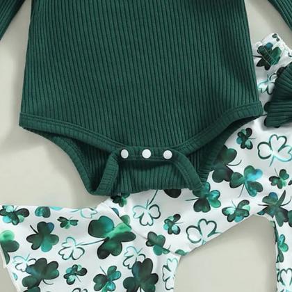 Baby Girl St. Patricks Day Outfit Long Sleeve..