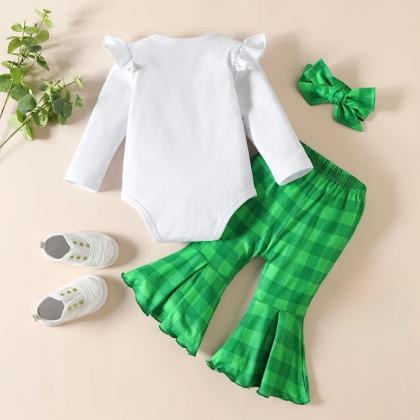 Baby Girls St. Patricks Day Clothing Set Clover..