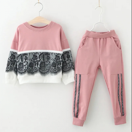 Toddler Girls Spring Casual Outfit Long Sleeve..