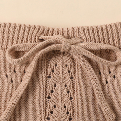 Infant Baby Girls Cotton Knit Sleeveless Sweater..