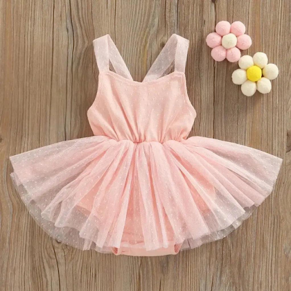 Chic Infant Baby Girls Summer Sleeveless Pink..