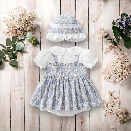 Infant Baby Girl Spring Summer Romper Floral Print..
